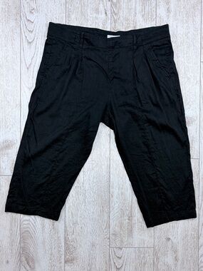 Vince 8 Linen Gray Cropped Capri Pants